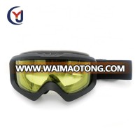 high quality matte black TPU frame and yellow clearance lens anti fog ski goggles for night skiing