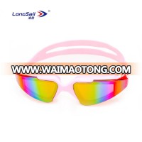 2019 Hot sale customable PC lens clear vision anti-fog goggles for swimming