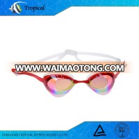 Wholesale watersports anti-fog silicone competition swimming goggles