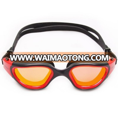 Fashionable mirrored swimming goggles, silicone swimming glasses(MM-7203)