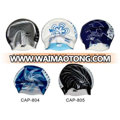 two in one racing silicone swimming caps